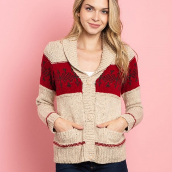 ❤️1 HOUR SALE❤️ HOLIDAY COLOR BLOCK SWEATER - Picture 2 of 6